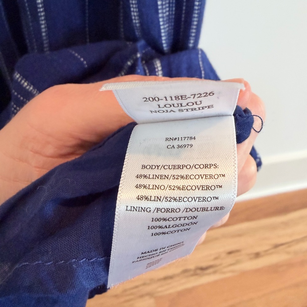 Rails Loulou Linen-Blend Maxi Dress in Blue, Size Small - Picture 11 of 12